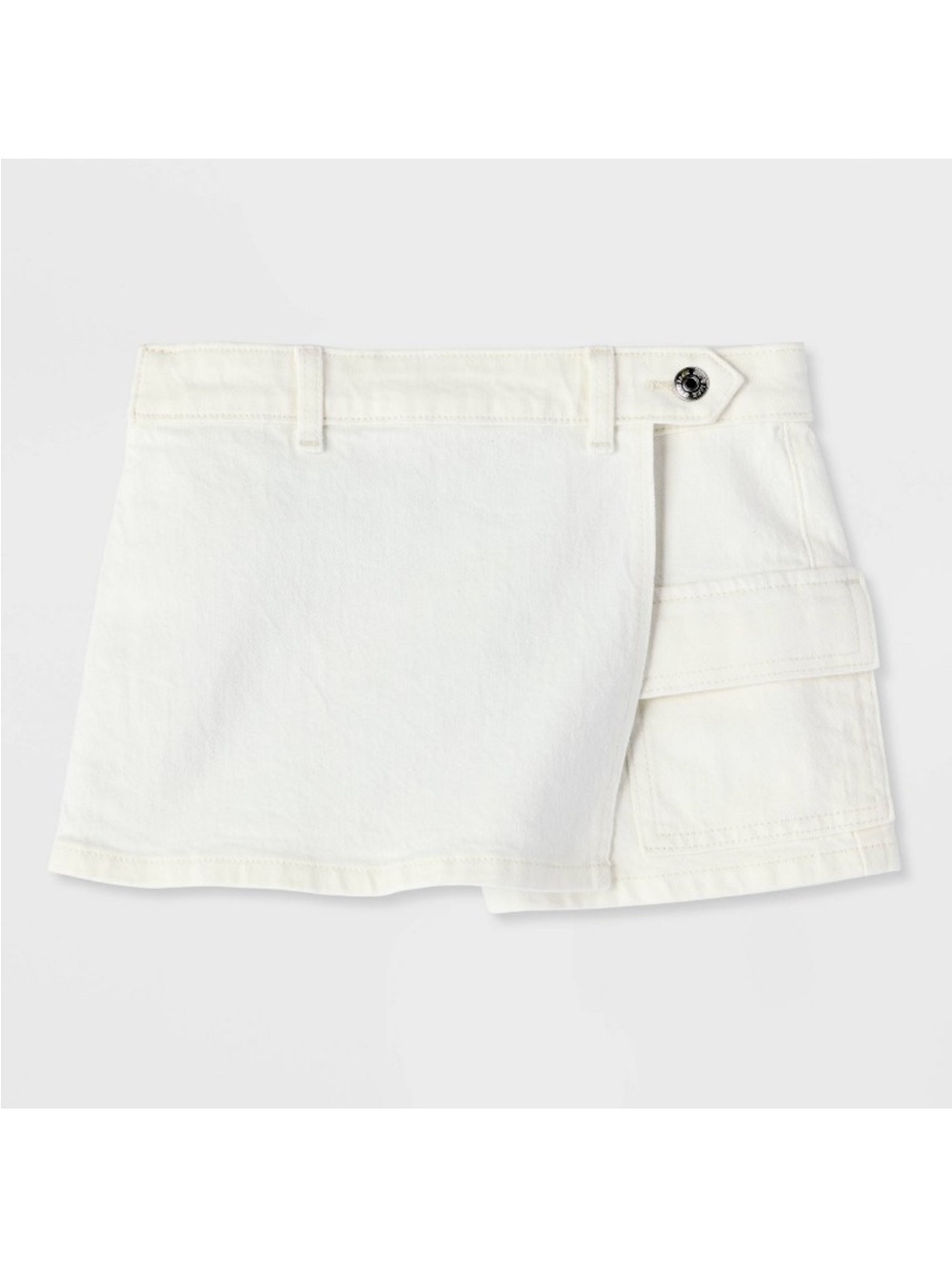 Cat & Jack White Cargo Wrap Denim Skort